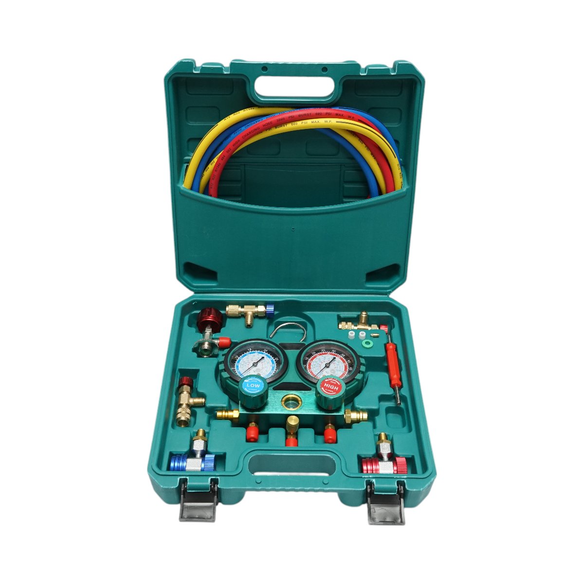 Trusa verificare si incarcare instalatii aer conditionat auto, freon R22, R32, R134a, R410a